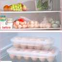 XBY-US 4 Pack Covered Egg Holders,Egg Holder For Refrigerator,travel egg Storage Container,Plastic Refrigerator Egg Trays,camping egg box,Deviled Egg Tray Carrier with Lid Fits 18X4 Eggs(72 Eggs)