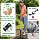 Iron Weeding Rake with Long Handle, 8-Tine Heavy Duty Garden Tool for Lawn