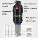 Bike Rear Shock, Air Pressure Shock Absorbers,Travel, Hydraulic Rear Suspension Shock for Mtb/e-bike/Folding (125 * 20mm)
