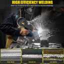Handheld MIG Welder Machine - 110V Flux Core Portable laser welder, 120A Gasless MIG Welding Machine, Inverter Wire Feed Welding Equipment, for solder bar sizes from 0.030" to 0.035" (0.81.0mm), Large