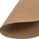 SHACOS Round Braided Placemats Set of 8 Washable 15 inch Round Table Mats Woven Place Mats for Dining Table (Brown, 8)