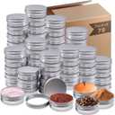 78 Pcs 2 oz Metal Tins With Lids, Salve Tins With Lids, Aluminum 2 oz Tin With Lid for Salve, Lotion Bars, Balms, Spices or Beard Balm