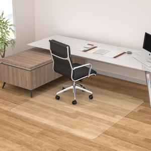 Chair Mat for Hardwood Floor, 48" x 48" Large Clear Office Floor Protector, Easy Glide Desk Mat for Home, Easy to Clean (Square)
