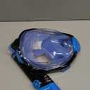 Greatever G2 Full Face Snorkel Mask with Latest Dry Top System,Foldable 180 Degree Panoramic View Snorkeling Mask with Camera Mount,Safe Breathing,Anti-Leak&Anti-Fog (Small-Medium, Blue)