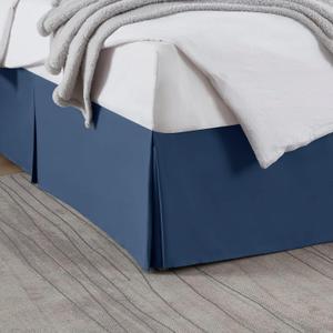 Nestl Navy Blue Bed Skirt Queen Size - Queen Bed Skirt 14 Inch Drop - Brushed Microfiber Bed Skirts - Hotel Quality Pleated Bed Skirt - Shrinkage & Fade Resistant