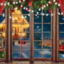 7X5FT Christmas Window Backdrop Christmas Backdrops for Wall Holiday Background F-22