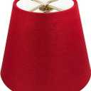 Royal Designs, Inc. CS-1103-6RED Textured Linen Empire Chandelier Shade, 4 x 6 x 5.5, Red