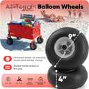 Sekey Heavy Duty Beach Wagon with 9" Big Sand-Proof Wheels 600lb Capacity, 200L Oversized Foldable Cart | Adjustable Handle & All-Terrain Tires for Sand, Camping, Groceries