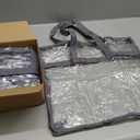 Clear Bag for Stadium Events Approved, 12x6x12 Large Transparent Tote, Clear Bag for Gym Concert Sports (Gray)