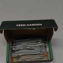 FEED GARDEN 4 Inch 50 Pack Galvanized Landscape Staples 11 Gauge Anti-Rust Garden Stakes Landscaping Fabric SOD Pins Yard Stakes for Weed Barrier Fabric