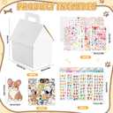 24 set Adopt a Pet Party Favors Kit, White Foldable Dog House Shape Treat Gift Boxes with Holes, DIY Dog Party Favors Boxes for Puppy Pet Adoption Theme Birthday Party Christmas Decor(no toys include)