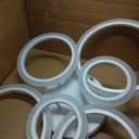 Vikaey Modern LED Flush Mount Ceiling Light, 6 Rings White Close to Ceiling Light Fixtures, Living Room Lighting Fixture Ceiling Lamp for Kitchen, Bedroom, Laundry Room, 4000K Not Dimmable