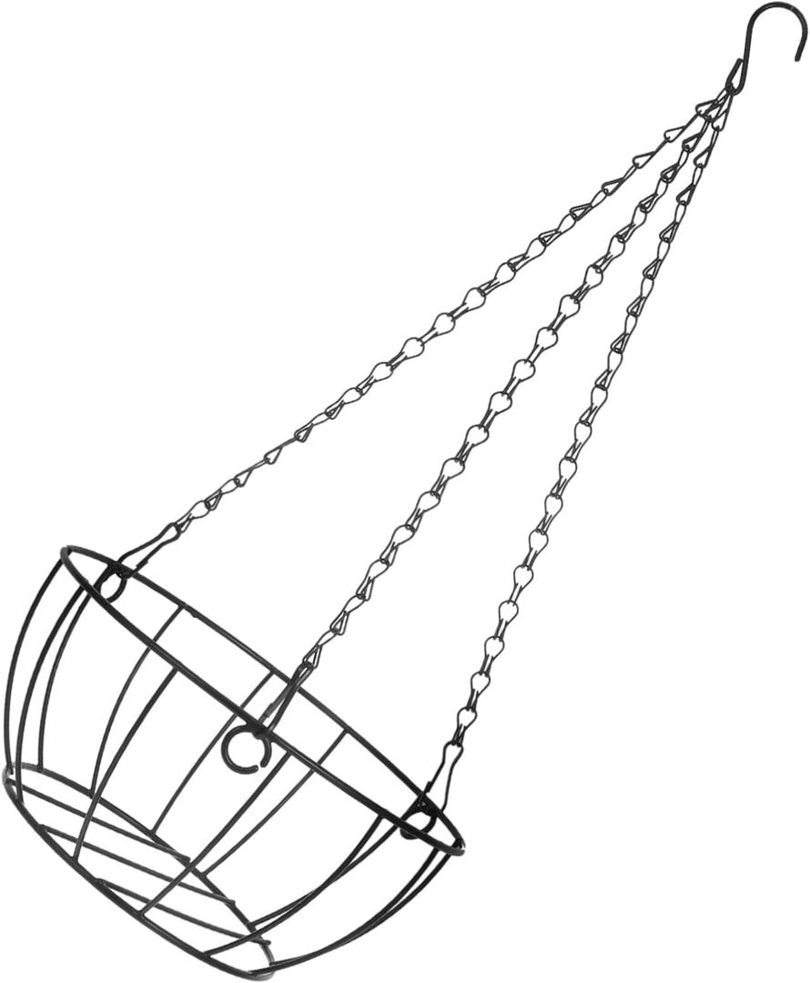 Holibanna Metal Hanging Planter Basket for Use Elegant Round Plant Holder with Chain Versatile Design for Plants Succulents Durable Stylish Hanging