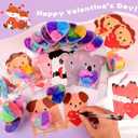 Valentines Day Slime 24 Pack, Mini Heart Galaxy Slime Cups with Valentine Cards & Individual Gift Bags, Classroom Exchange Gifts for Kids, Party Favors Goodie Bag Fillers, Stress Relief Fidget Toys