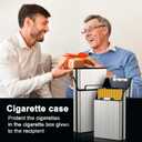 3 x Cigarette Case, Brushed Aluminium with Magnetic, Up to 20 Cigarettes for 100mm 100S Size (Gold)