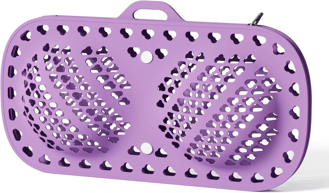 Bra Washing Bag for Laundry, Silicone Lingerie Bags for Washing Delicates, Laundry Bag Washing Machine & Dryer Washing Bags, Maternity Bras, Sports Bras, Sexy (Purple)