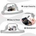 6 x VOROLO Stadium Approved Clear Crossbody Bag,Small See Through Purse Handbag with Adjustable Shoulder Strap for Sports Gray (20cm*14cm*7.5cm, Grey)