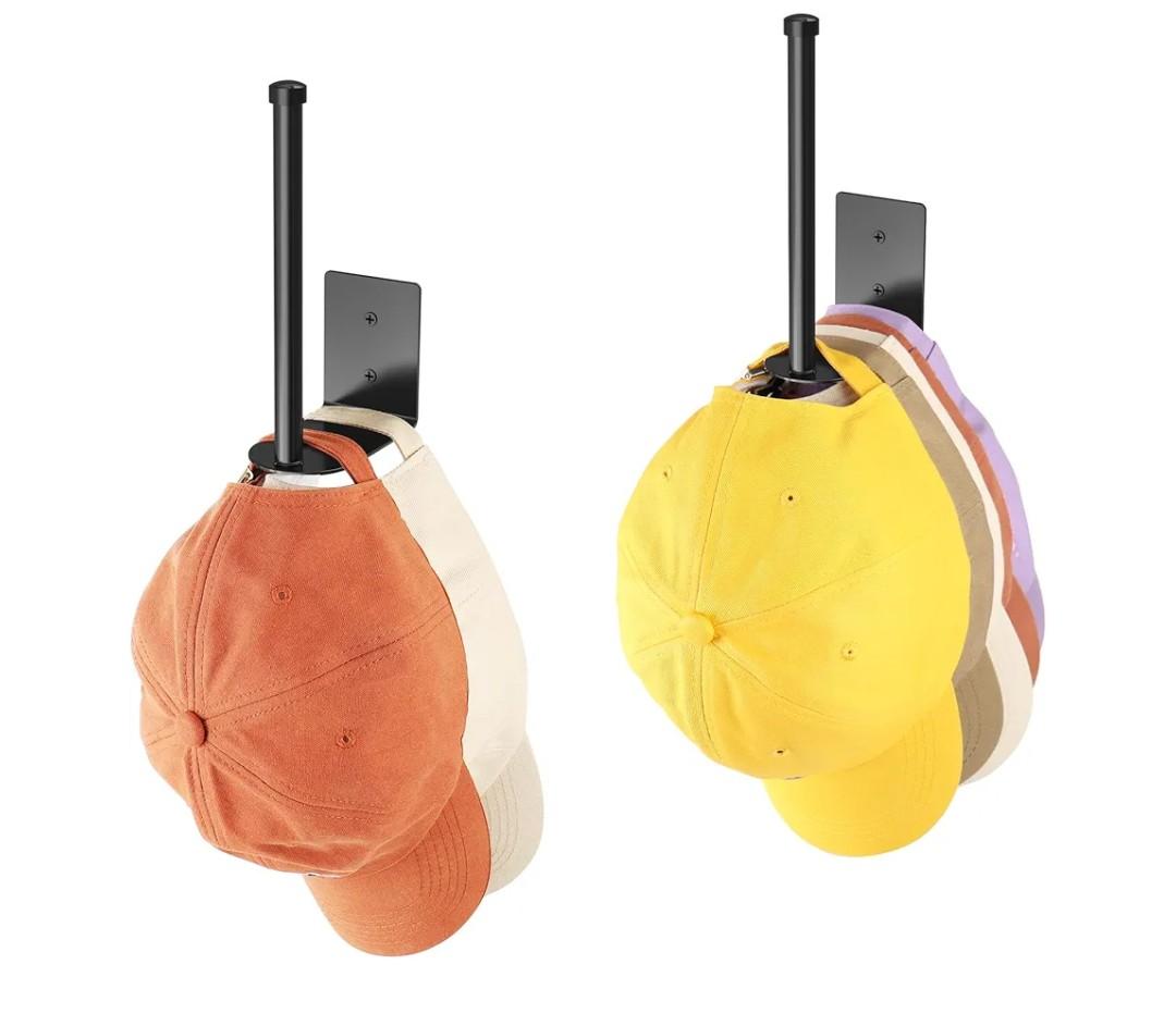 2 Pack Hat Racks for Baseball Caps, Stainless Steel Hat Organizer for Baseball Cap, Hat Holder Storage Organizer, Hat Hanger Strong Adhesive/Wall Drilled for Door, Bedroom, Closet(Black 6 in) 2 Pack Hat Racks for Baseball Caps, Stainless Steel Hat Organizer for Baseball Cap, Hat Holder Storage Organizer, Hat Hanger Strong Adhesive/Wall Drilled for Door, Bedroom, Closet(Black 6 in)