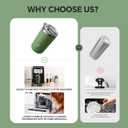 Ideus 20 oz Tumbler, Travel Coffee Mug with Splash Proof Sliding Lid, Double Wall Stainless Steel Vacuum Insulated Coffee Mug for Home and Office, Keep Beverages Hot or Cold, Avocado Green
