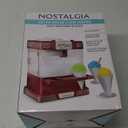 Nostalgia Snow Cone Shaved Ice Machine - Retro Table-Top Slushie Machine Makes 20 Icy Treats - Includes 2 Reusable Plastic Cups & Ice Scoop - Retro Red