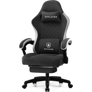 GTPLAYER Gaming Chair, Computer Office Chair with Pocket Spring Cushion, Linkage Armrests and Footrest, High Back Ergonomic Computer Chair with Lumbar Support Task Chair with Footrest
