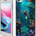 ZHONGWEI Clear Phone Case Compatible with iPhone SE/7/8 with Mermaid-AB0 - Sleek Protection with Style and Durability for Any Smartphone Model.