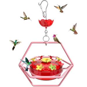 Wide-Mouth Hummingbird Feeder with Built-in Ant Moat – Easy Refill & Clean, Outdoor Decorative Feeder for Gardens & Patios