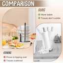 2 x Paper Towel Holder Countertop, Premium Stainless Steel Black Paper Towel Holder with Anti Slip & Waterproof, Freestanding Countertop Paper Towels Holder for Kitchen, Tabletop, Bathroom