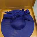 dressfan Church Fascinator Derby Hats for Women,20s 50s Linen Vintage Derby Hat for Church/Wedding/Cocktail/Tea Party