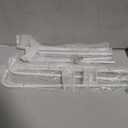 MyGift 4 Tier White Metal Over the Door Towel Rack Bathroom Holder Ladder