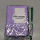 EcoVision RFID Credit Card Holder Wallets for Women Large Storage Space Accordion Zipper Card Case Holder,Leather Organizer Case with Lanyard (Woven Lilac)