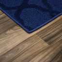 Garland Rug Sparta Non Slip Polypropylene 4 Ft. X 6 Ft. Navy Blue Area Rug- Ideal for Living Rooms & Hallways, Stylish & Durable for High-Traffic Areas
