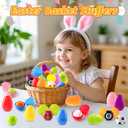 AuroTops 24 Pack Easter Basket Stuffers,Easter Eggs Filled with Spinner Fidget Toys for Kids Party Favors Prefilled Easter Eggs Hunt,Easter Basket Essentials,Gifts for Kids Classroom Prize Rewards