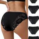 everyjoys Sexy Underwear Lace Panties for Women Bikini Underwear Hipster Underpants Lace Soft Breathe Briefs Multipack 5-Pack