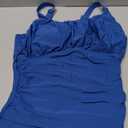 One Piece Swimsuit for Women Tummy Control Bathing Suits Ruched Swimwear, Size L