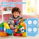 JWXTOYGDCN 3D STEM Electric Train Set Magic Flexible Race Track for Kids 3-8, 3D Infinity Cube Track with Anti Gravity Car, 81PCS Train Track Building Toy Educational Gift
