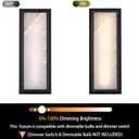 2 Pack 16 Inch Natural Alabaster Bathroom 20W-3000K LED Home Wall Sconce Modern Concise Style Wall Light Fixture,Black Finish for Bedroom Hallway Bedside Living Room