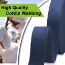 Cotton Webbing 1 Inch 12 Yards DarkBlue Cotton Webbing Straps for Bags Handles, 1 Inch Weave Webbing for Cloth Tote Bag Straps Making,Cloth Belt, DIY Crafts Decoration