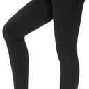 THE GYM PEOPLE Thick High Waist Yoga Pants with Pockets, Tummy Control Workout Running Yoga Leggings for Women (Black, M)