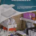 2-Tier Under Sink Organizers and Storage 2 Pack Sliding L-shape Under Cabinet Organizers For Narrow Space Multi-purpose Sink Organizer for Bathroom Kitchen Drawer(White 2 Pack)