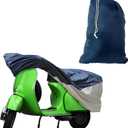 Detailers Preference Polyester Scooter Cover, Heavy-Duty Weather Protection, Scratch-Free Design, Compact Storage Bag, Fits Scooters Up to 60 Inches (Medium)