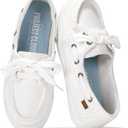 Project Cloud Sneakers for Women - Memory Foam Spring Shoes for Women Footwear - Slip-On Boat Shoes - Non Slip Fashion Sneakers - Lightweight Loafers (Seasalt, Whit, 10) White