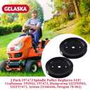 GELASKA 2 Pack 197473 Spindle Pulley Replace 197473 Pulley Craftsman, Husqvarna 532195945 Mandrel Pulley 197473, 195945, 21546446, 532197473 for Husqvarna YTH18542 YTH22V46 YT3000 YT4000 YS4500 Mower