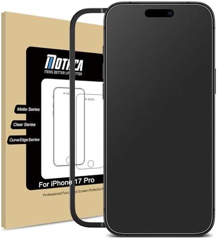 Mothca Matte Glass Screen Protector for iPhone 17 Pro (6.3 inch) Anti-Glare & Anti-Fingerprint (Not Privacy) Tempered Glass [Easy Installation Frame] Case Friendly, Bubble Free - Smooth as Silk