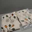 ISAENNE Vintage Beige Linen Semi Blackout Curtains with Grommets,Western Floral Pattern Decor Cottage Curtain for Kitchen Living Room Bedroom Window,2 Panels 53 Inches Wide by 79 Inches Long -Flora