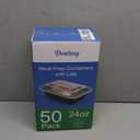 50 Pack (100-Piece) 24 oz Meal Prep Containers Reusable with Lids, Sturdy Leakproof & Food Safe, Microwave, Freezer, Dishwasher Safe Prep Containers, To Go Take Out Plastic Food Storage