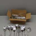 ZLMTZDJD 30pcs Stainless Steel Serving Utensils Set for Parties& Buffets, Catering, Banquets, Weddings and Events (Silver)