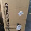 Seventable Computer Desk with Power Outlets & LED Light, 47 inch Home Office Desk with 5 Drawers, Writing Desk with Monitor Stand, Work Desk for Home Office, White