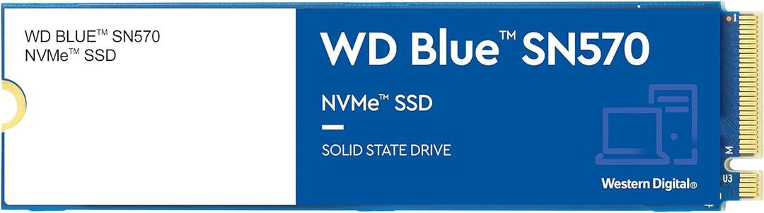 Western Digital 2TB WD Blue SN570 NVMe Internal Solid State Drive SSD - Gen3 x4 PCIe 8Gb/ s, M.2 2280, Up to 3, 500 MB/ s - WDS200T3B0C