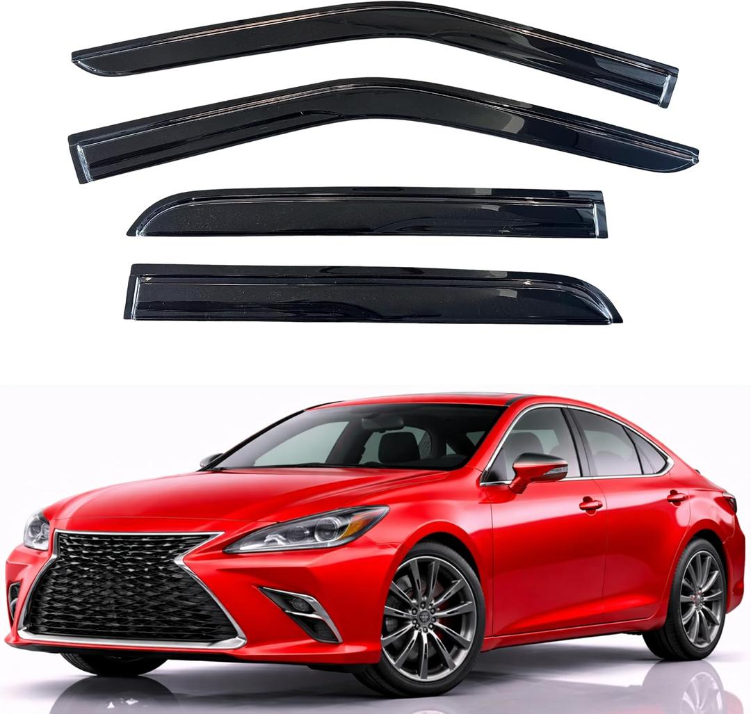 KPY Rain Guards Fit for 2019-2025 Lexus ES300h ES350, Out-Channel Window Visors Vent Wind Deflectors 4PC, Car Accessories for 2019-2025 Lexus ES Series
